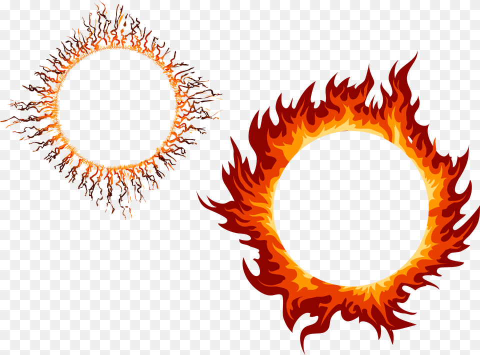 Transparent Flame Circle Clipart Lingkaran Api, Outdoors, Animal, Fish, Sea Life Png