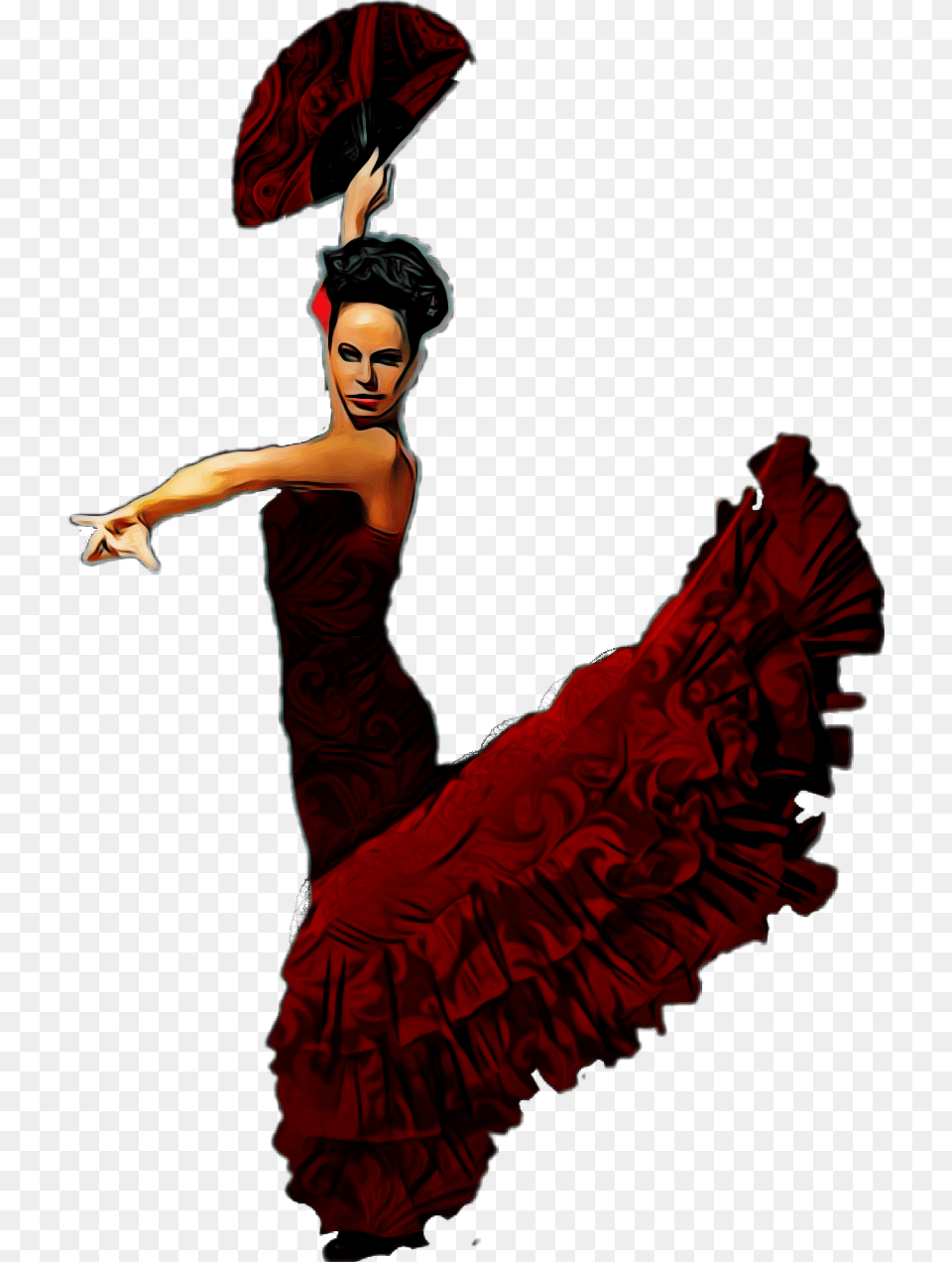 Flamenco Dancer Clipart Flamenco Dancer Gif Background, Dance Pose, Dancing, Person, Performer Free Transparent Png