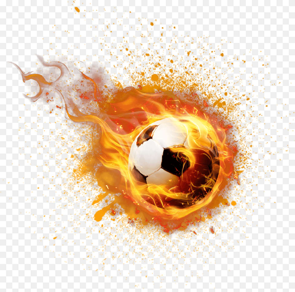 Transparent Flaming Soccer Ball, Sphere, Football, Soccer Ball, Sport Free Png