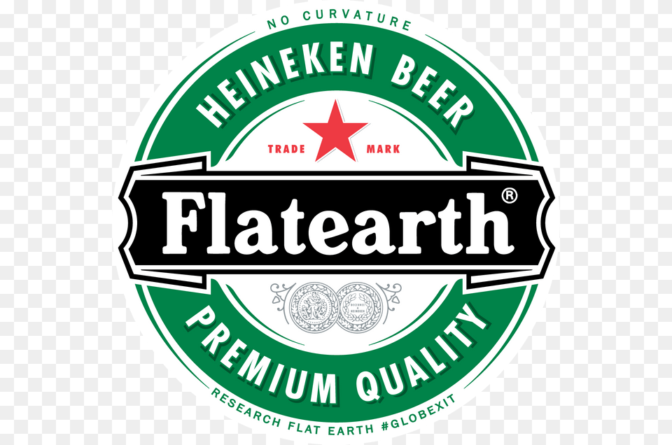 Transparent Flat Earth Rotulo Da Cerveja Heineken, Alcohol, Beer, Beverage, Lager Png