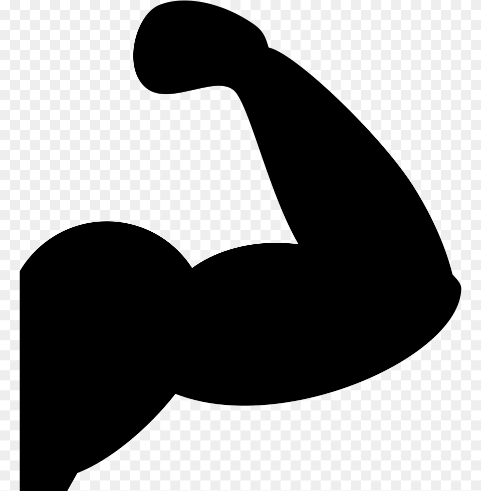 Transparent Flex Muscle Clipart, Silhouette Png