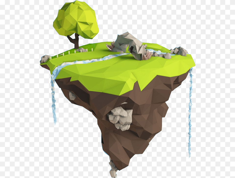 Transparent Floating Polygon Floating Island, Land, Nature, Outdoors, Sea Png Image