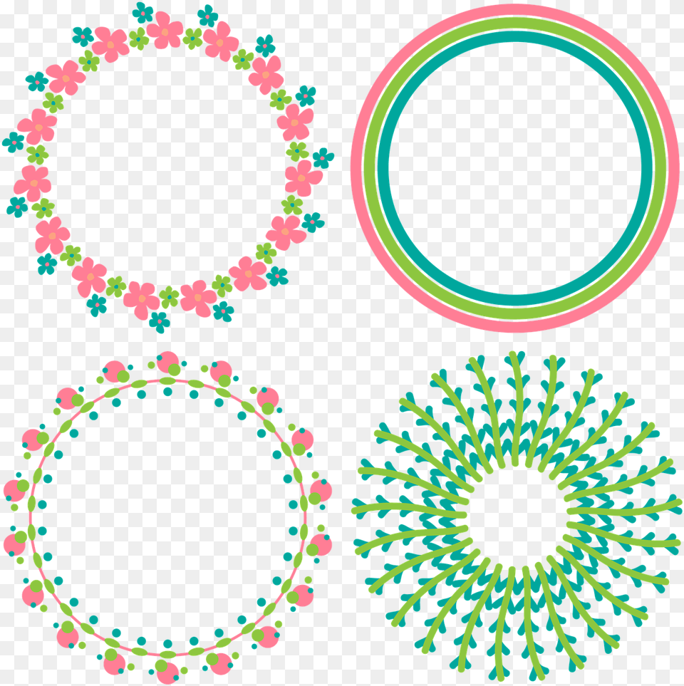 Transparent Floral Circle Circle Spiral Dot, Pattern, Accessories, Jewelry, Necklace Png