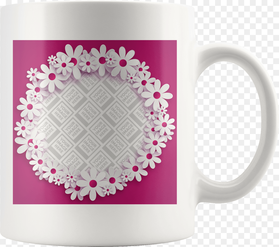 Transparent Floral Frame Background Olshop Kosong, Cup, Beverage, Coffee, Coffee Cup Free Png Download