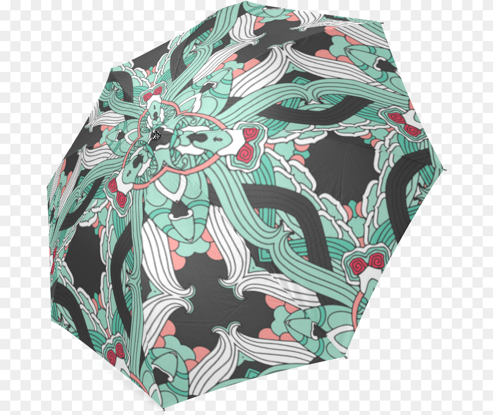 Transparent Floral Pattern Umbrella, Canopy, Person Free Png Download