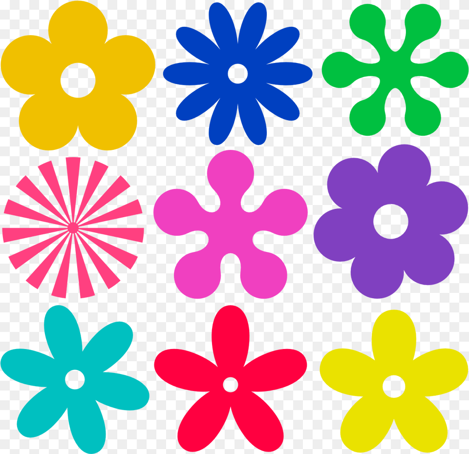 Transparent Flores Vector Hippy Flowers, Daisy, Flower, Plant, Pattern Free Png Download