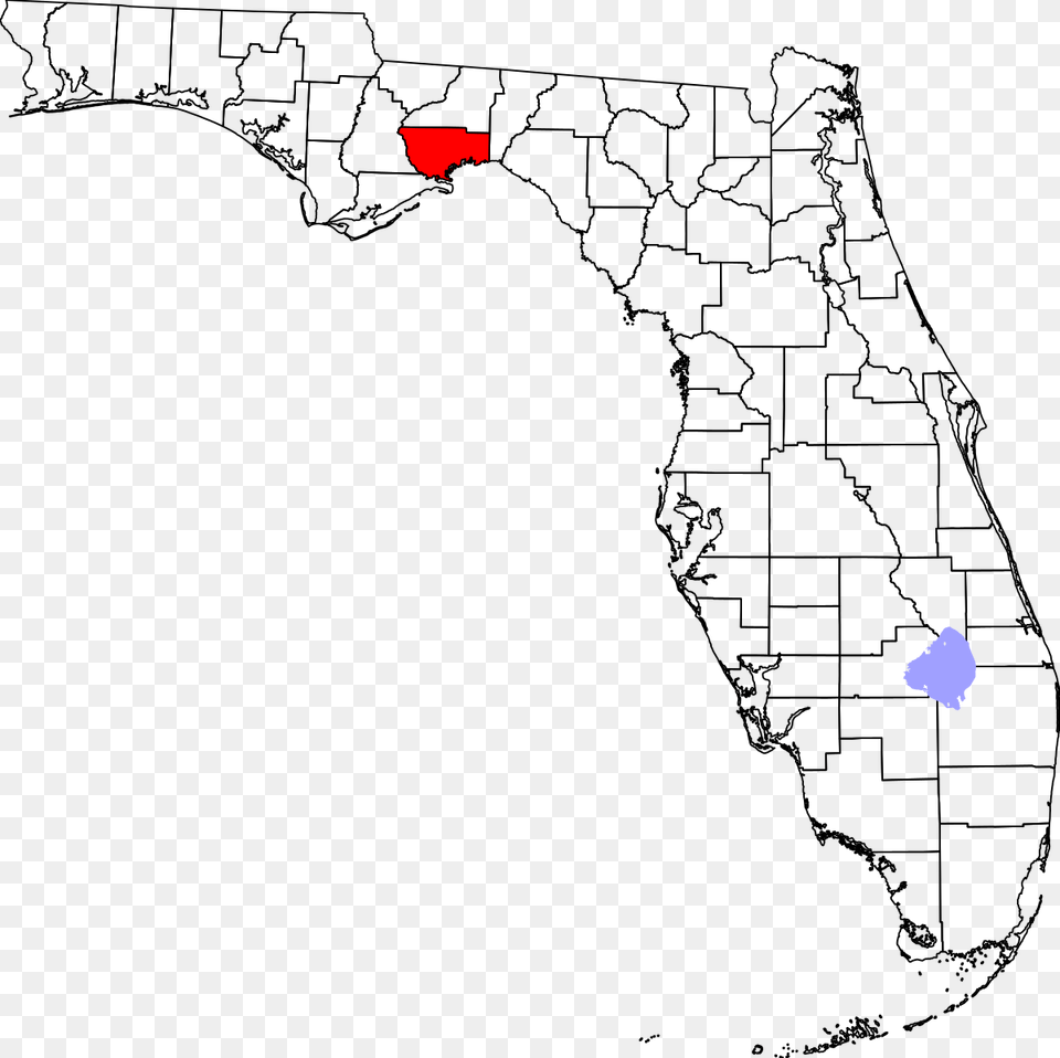 Transparent Florida Map Outline Lake Okeechobee On Map Png Image