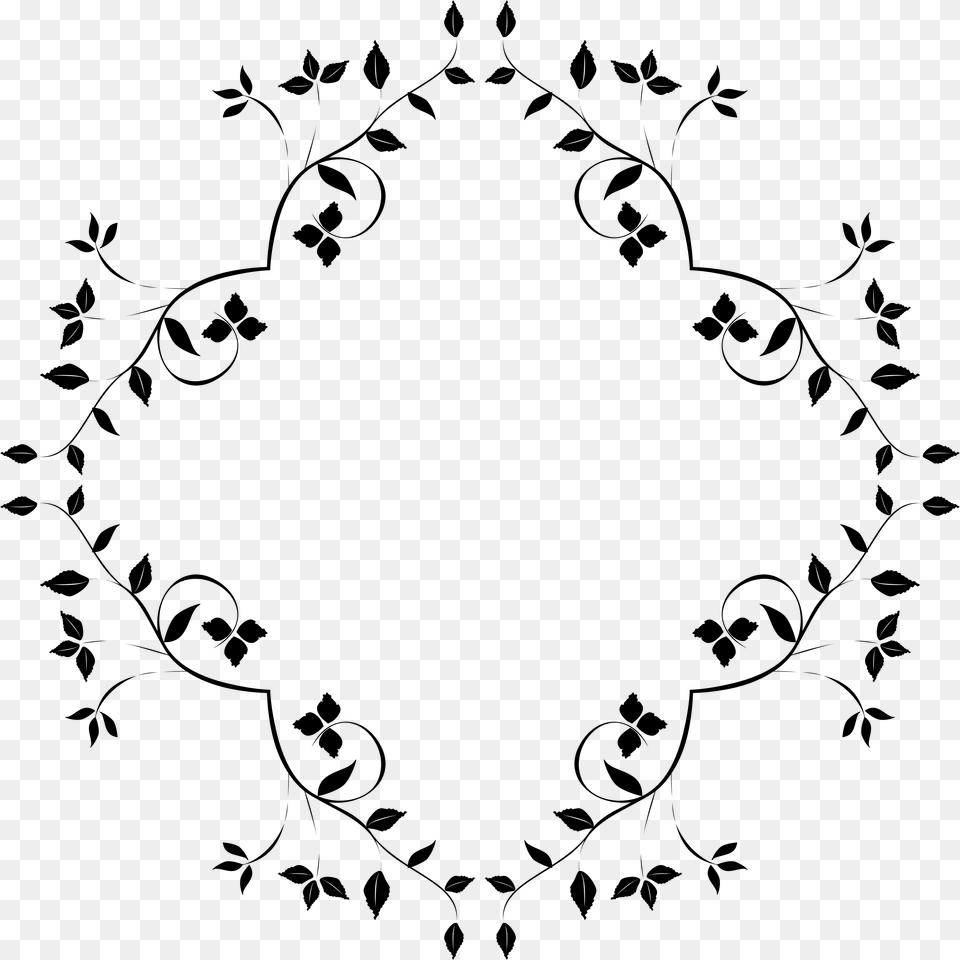 Flourish Circle, Gray Free Transparent Png