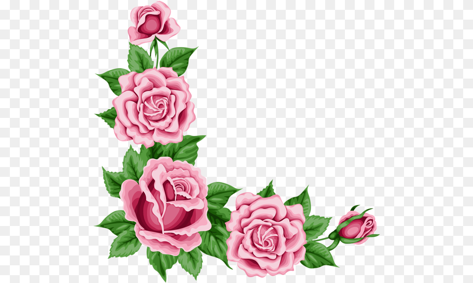 Transparent Flower Border Rose Corner Border Designs, Plant, Pattern, Art, Graphics Png Image