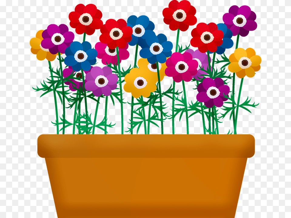 Transparent Flower Box Flowers And Plants Clip Art, Vase, Pottery, Potted Plant, Planter Free Png Download