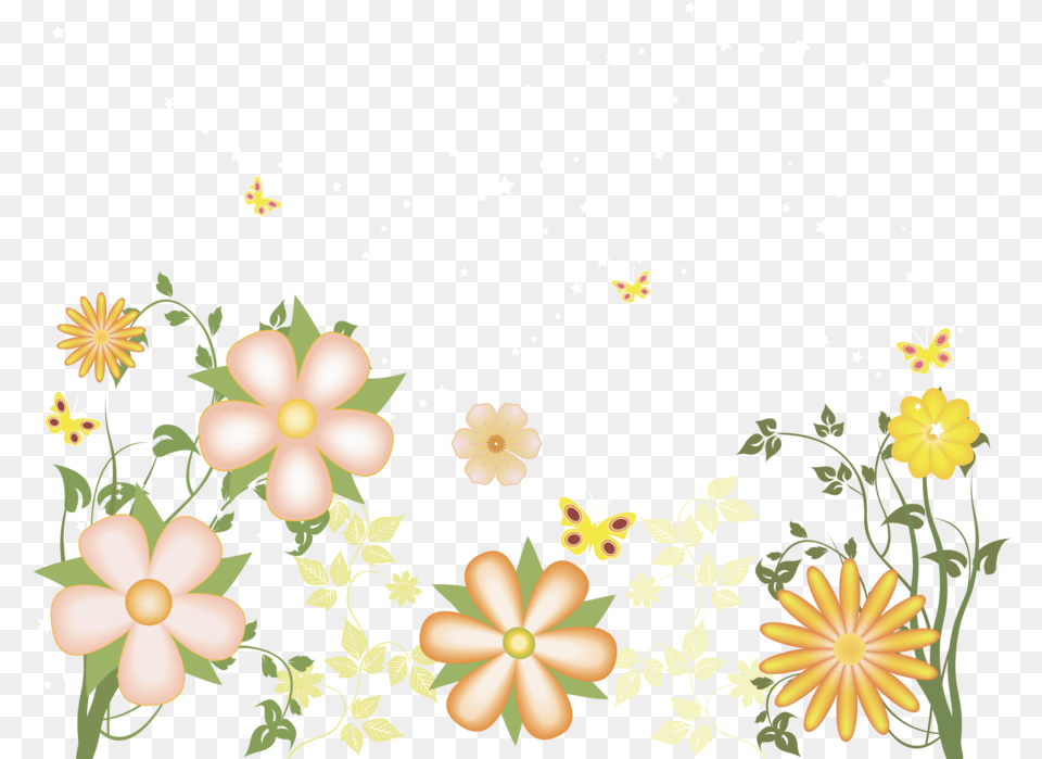 Transparent Flower Clipart Floral Design Clipart Border, Art, Floral Design, Graphics, Pattern Png