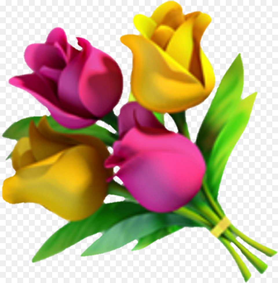 Transparent Flower Emoji Bunch Of Flowers Emoji, Flower Arrangement, Flower Bouquet, Plant, Rose Png Image
