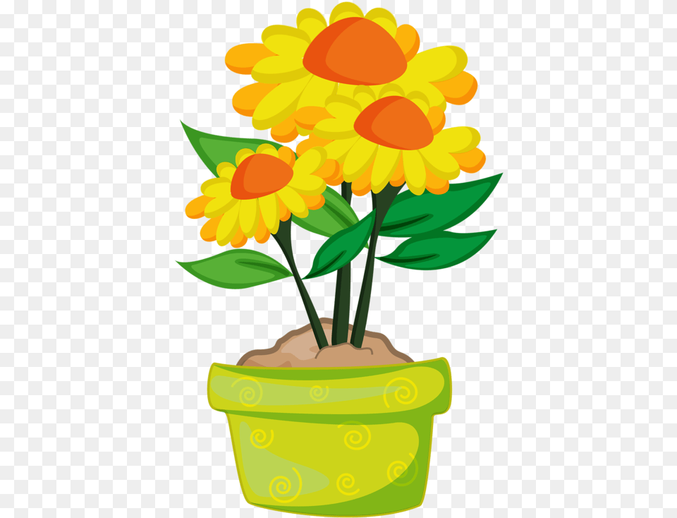 Transparent Flower Plants Flower Plant Clipart, Daisy, Potted Plant, Cookware, Pot Free Png Download