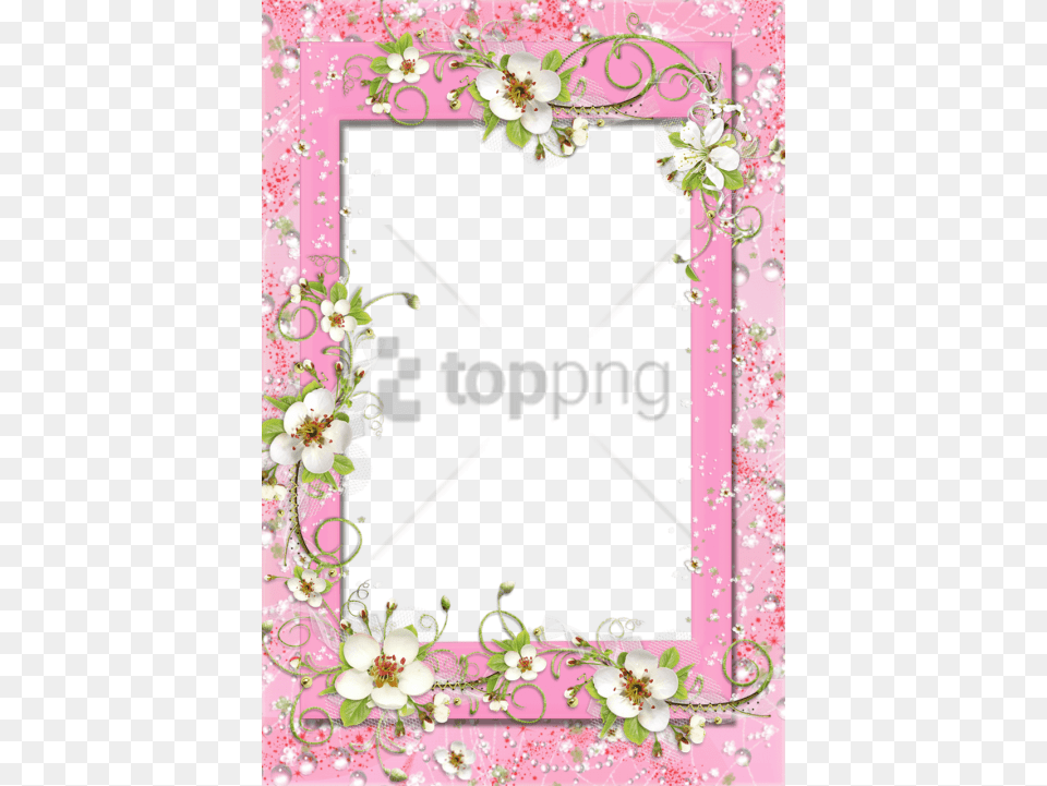 Transparent Flowers Border Image With Borders Flowers Design Hd, Envelope, Greeting Card, Mail, Art Png