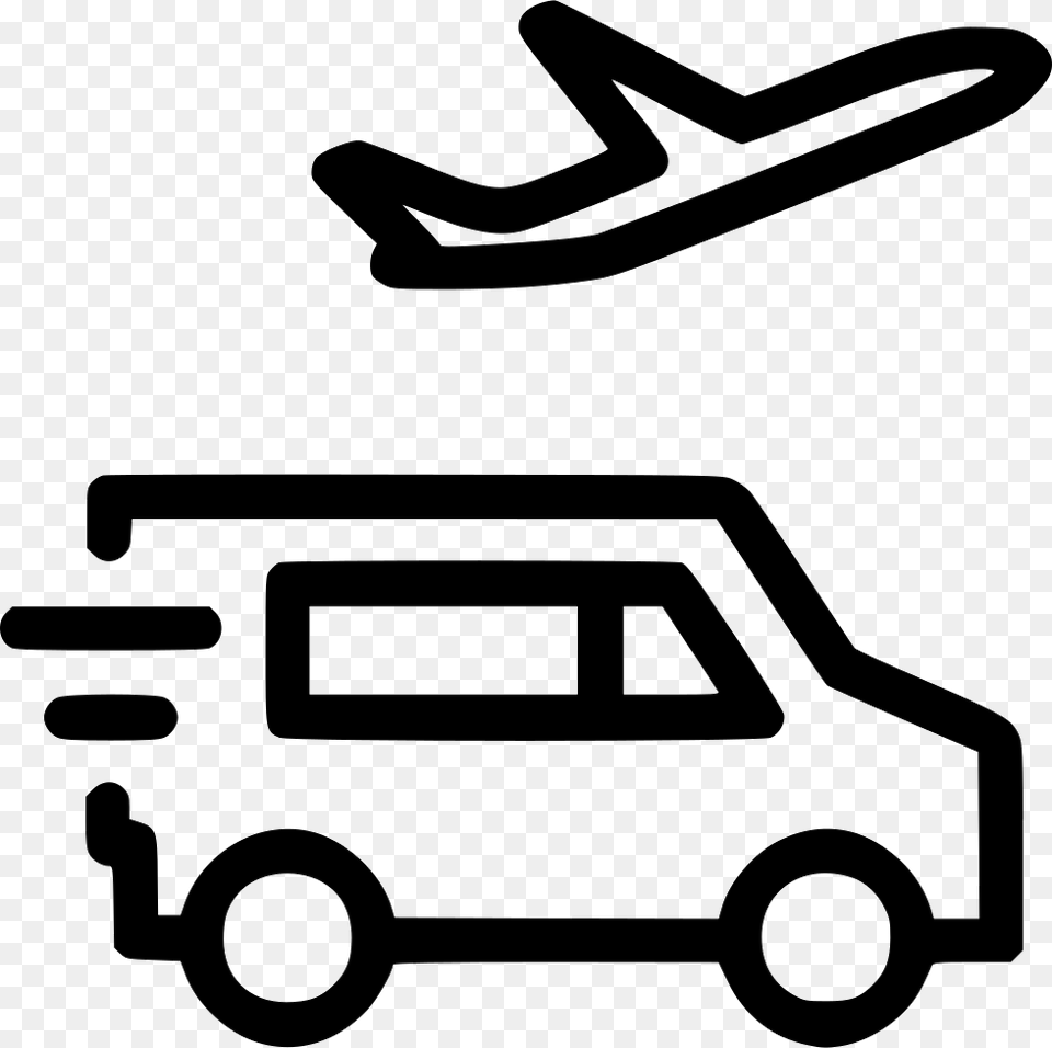 Transparent Flying Car Clipart Edge Computing Icon, Vehicle, Van, Transportation, Stencil Png