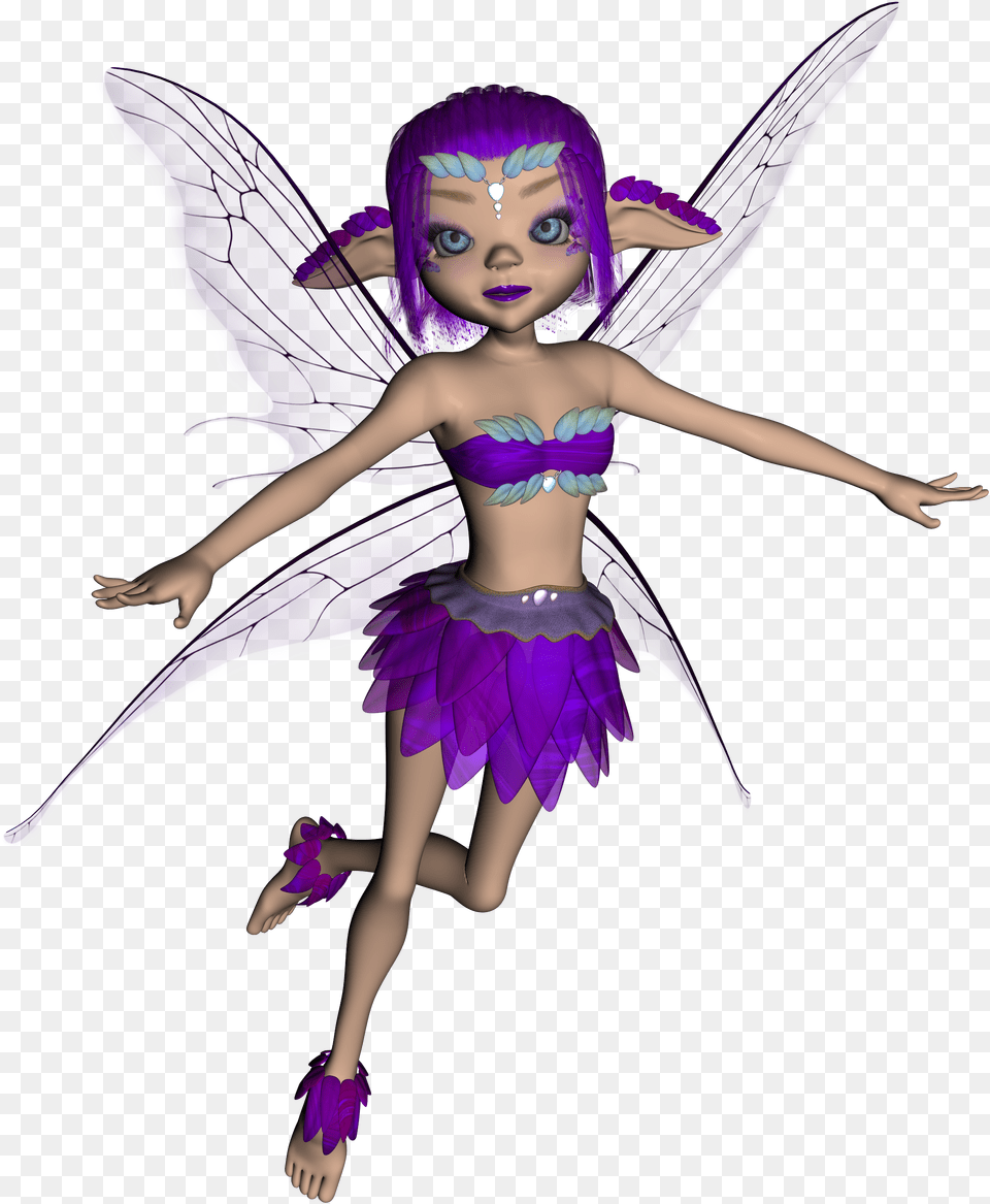 Transparent Flying Fairy Flying Fairy, Purple, Child, Person, Girl Png Image