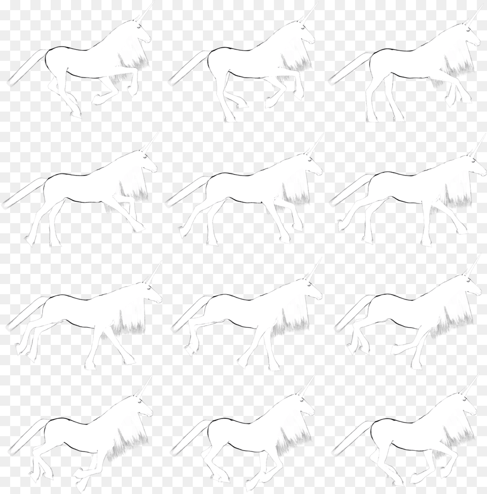 Flying Unicorn Stallion, Stencil, Silhouette, Animal, Horse Free Transparent Png