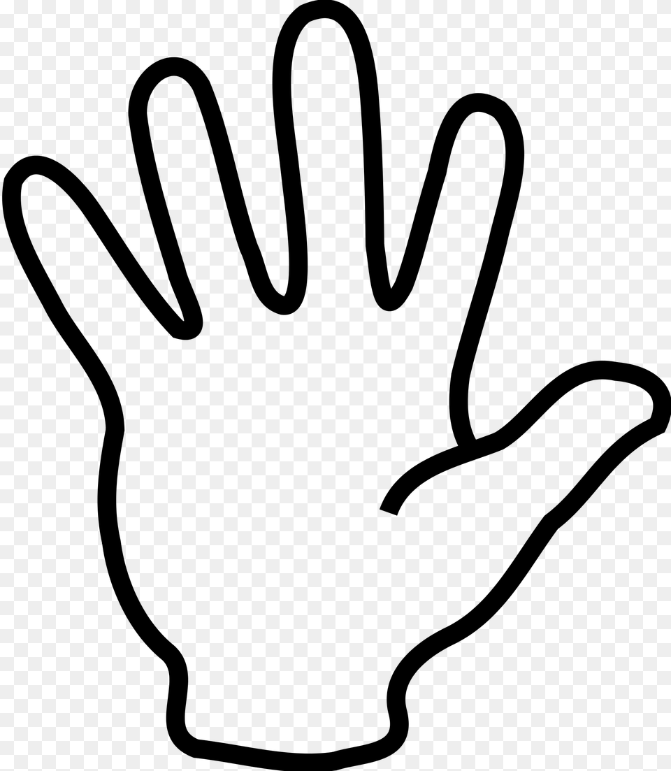 Transparent Foam Finger Drawing Of 5 Fingers, Gray Png Image