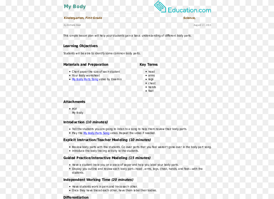 Transparent Foot Body Part Lesson Plan For Maths, File, Page, Text Free Png Download