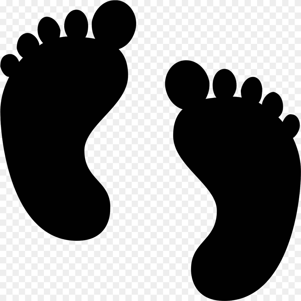 Foot Clip Art Baby Feet Svg Gray Free Transparent Png