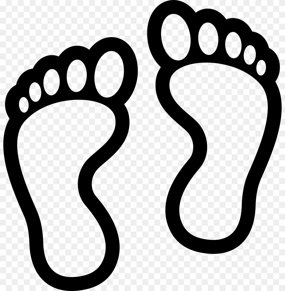Transparent Foot Prints Footprint Clipart Black And White Png