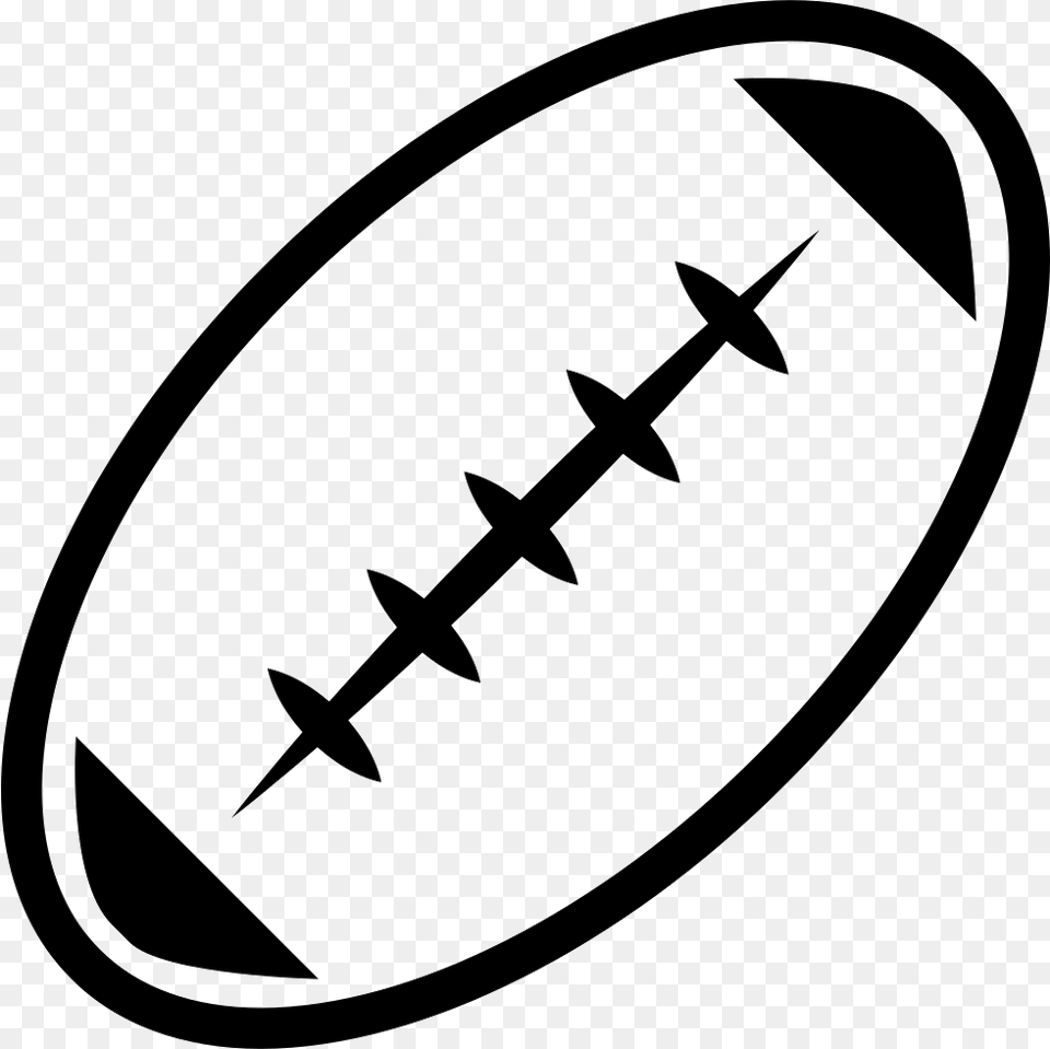 Football Outline Clipart Ball, Bow, Weapon, Aircraft, Airplane Free Transparent Png