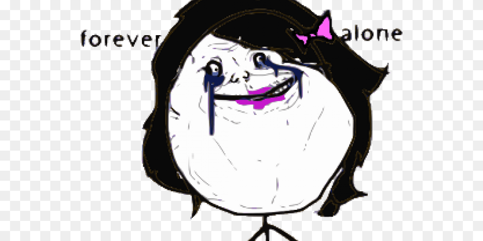 Transparent Forever Alone Face Forever Alone Girl Meme, Publication, Comics, Book, Ct Scan Png