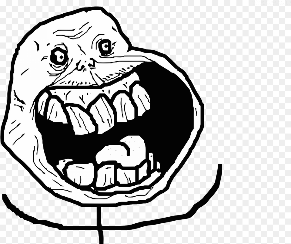 Transparent Forever Alone Meme Forever Alone Happy, Body Part, Mouth, Person, Teeth Free Png