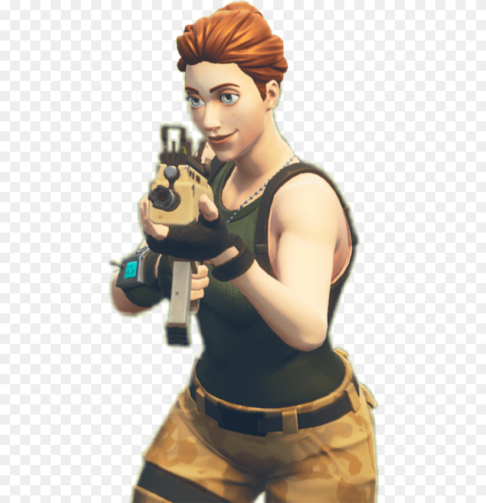 Transparent Fortnite Scar Skin Default Fortnite, Photography, Adult, Person, Woman Free Png