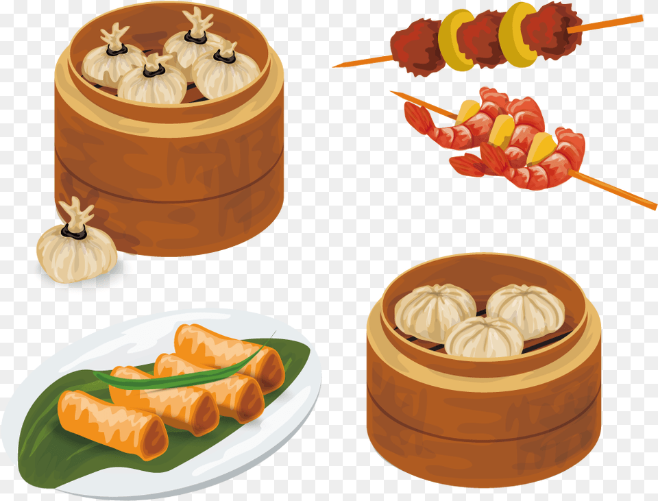 Transparent Fortune Cookie Chinese Dim Sum Clipart, Food, Food Presentation, Lunch, Meal Free Png