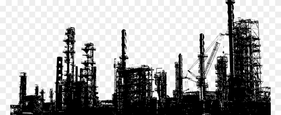 Transparent Fossil Fuel Clipart Oil Refinery Clipart, Gray Free Png Download