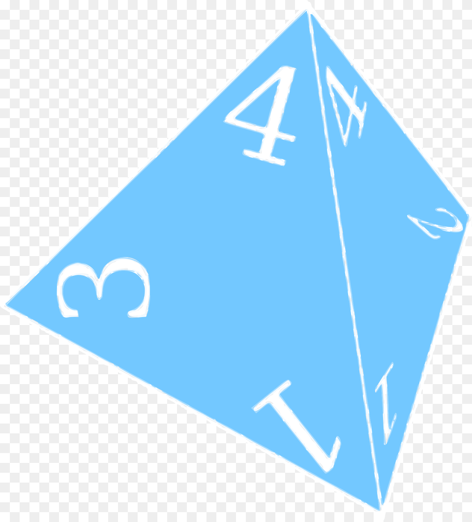 Four Dice Clipart 4 Sided Die, Triangle, Blade, Razor, Weapon Free Transparent Png
