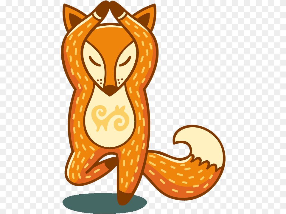 Fox Clipart Yoga Fox Cartoon, Food, Sweets Free Transparent Png