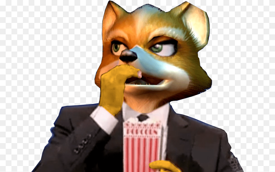 Transparent Fox Mccloud Eating Popcorn Animated, Adult, Female, Person, Woman Free Png Download