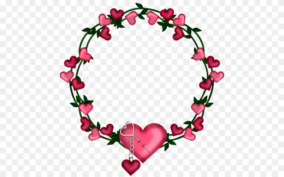 Frame Wreath With Hearts Clipart Frame, Plant, Heart, Accessories, Jewelry Free Transparent Png