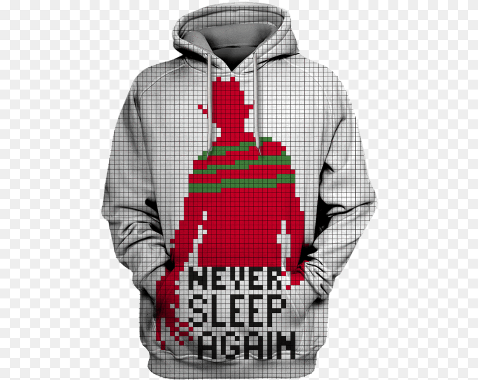 Transparent Freddy Krueger Dibujo Pixelado Terror, Sweatshirt, Sweater, Knitwear, Hoodie Png