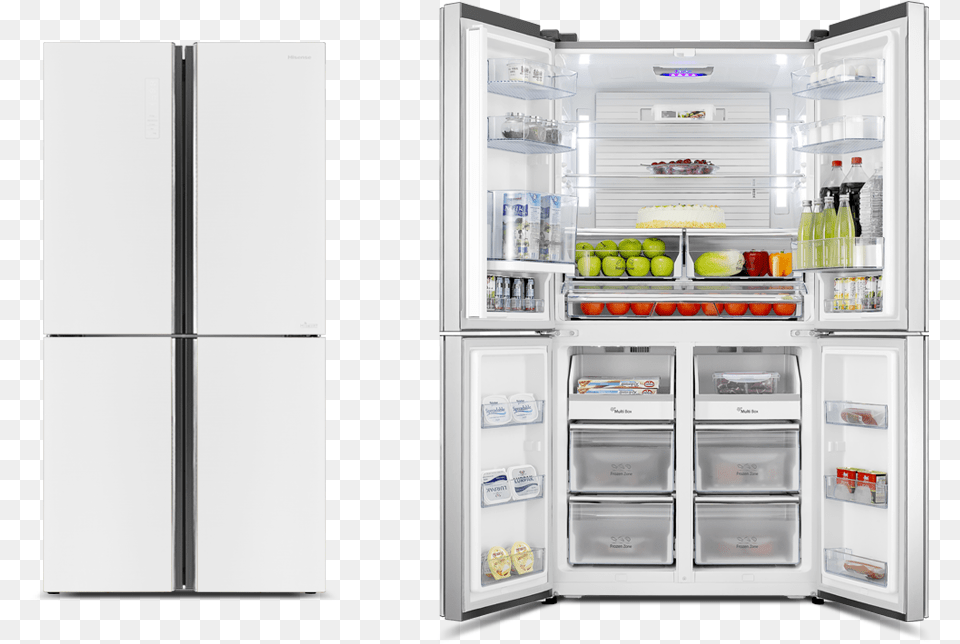 Transparent Fridge Door Hisense 4 Door Fridge, Appliance, Device, Electrical Device, Refrigerator Free Png