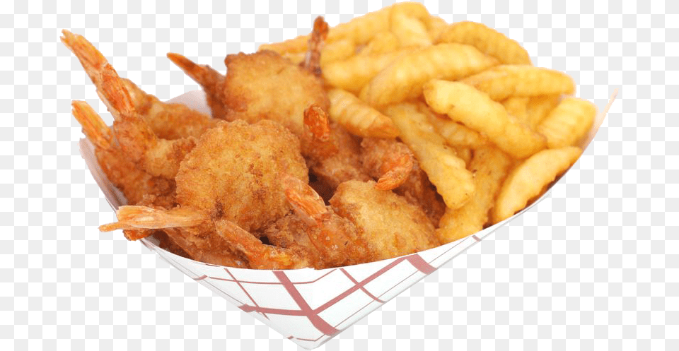 Transparent Fried Shrimp Fried Shrimps With Fries, Food Png Image