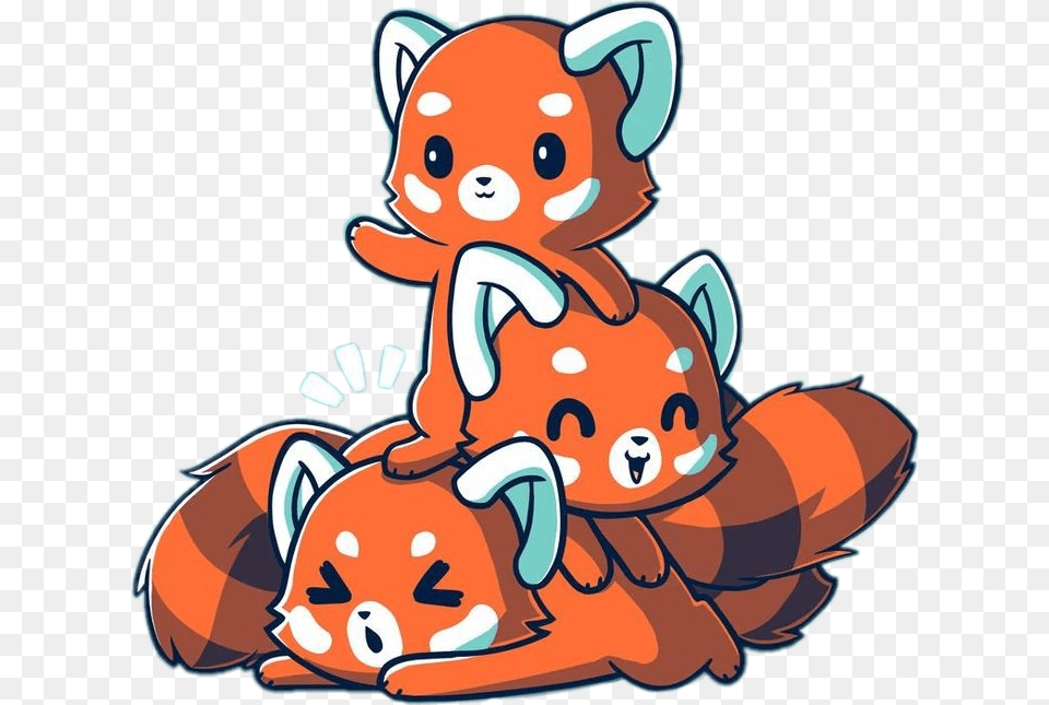 Transparent Friends Hug Clipart Cute Kawaii Red Panda, Baby, Person, Animal, Sea Life Png