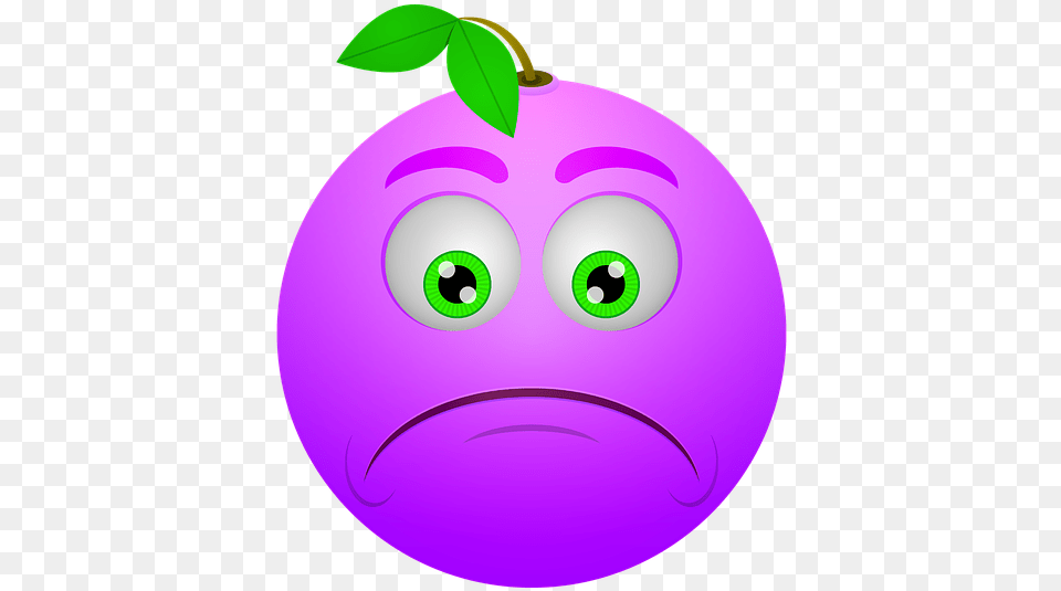 Transparent Frown Face Frown, Purple, Disk, Food, Egg Free Png Download
