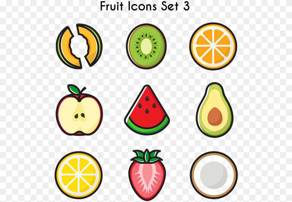 Transparent Fruit Icon Fruits Icon, Food, Plant, Produce, Machine Png Image