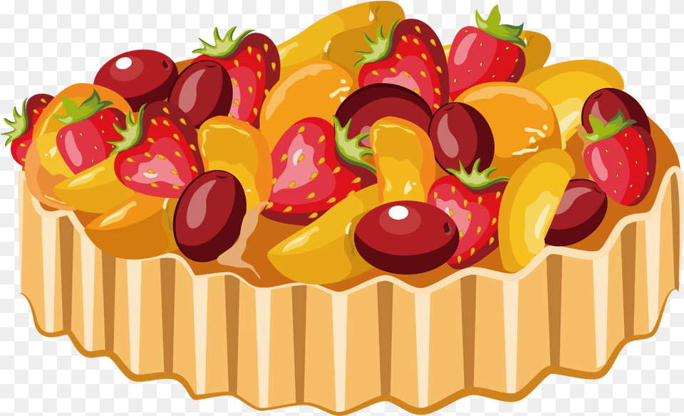 Transparent Fruitcake Clipart Tarta De Frutas Clipart, Berry, Strawberry, Produce, Plant Png