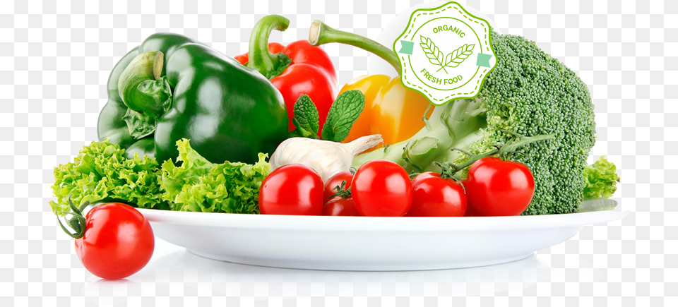Fruits And Veggies Fruit And Vegetables Plate, Food, Produce, Bell Pepper, Pepper Free Transparent Png
