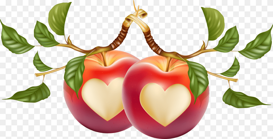 Fruits Clipart Heart Shaped Apple, Frost, Ice, Nature, Outdoors Free Transparent Png
