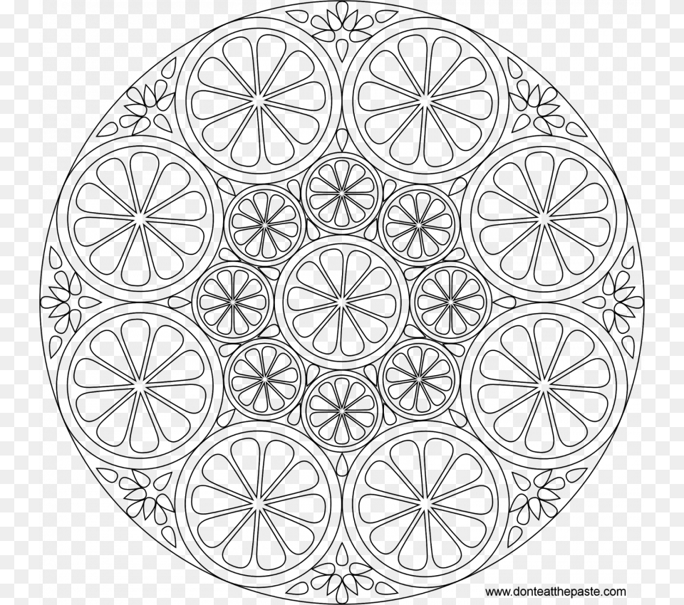 Transparent Frylock Coloring Pages Mandalas Large, Gray Png