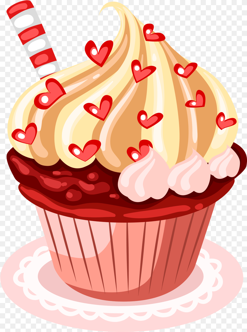 Funnel Cake Clipart, Cream, Cupcake, Dessert, Food Free Transparent Png