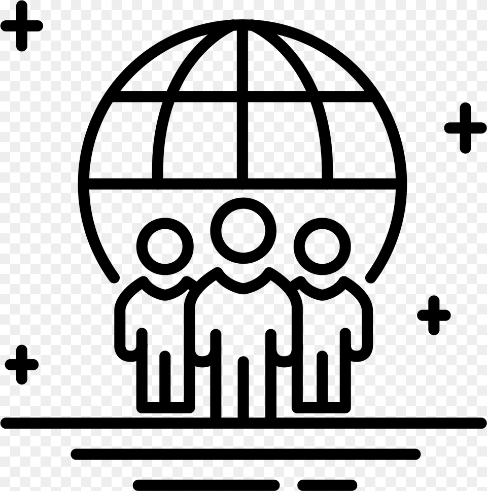 Transparent Funnel Icon Globe With Lines Logo, Gray Free Png Download