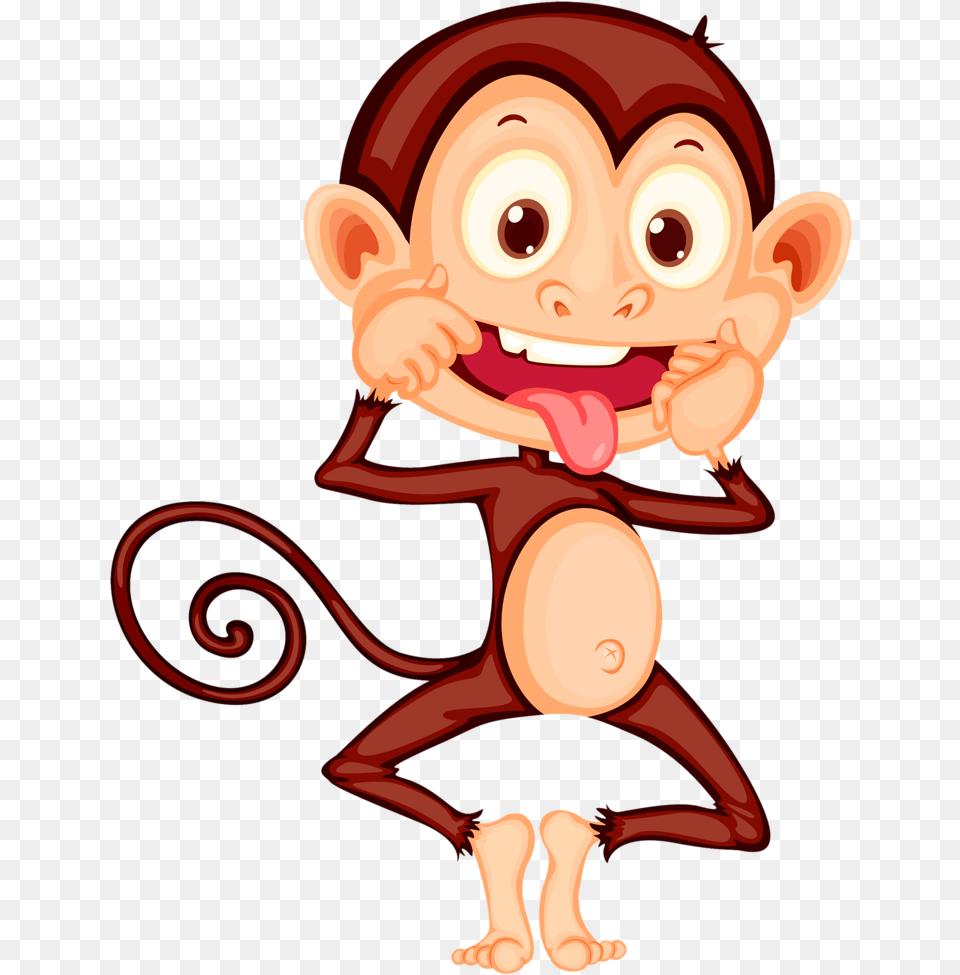 Transparent Funny Monkey Monkey Cartoon, Baby, Person, Face, Head Free Png