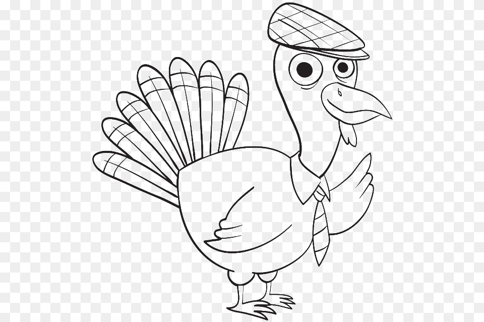 Transparent Funny Turkey Cartoon, Animal, Bird Free Png