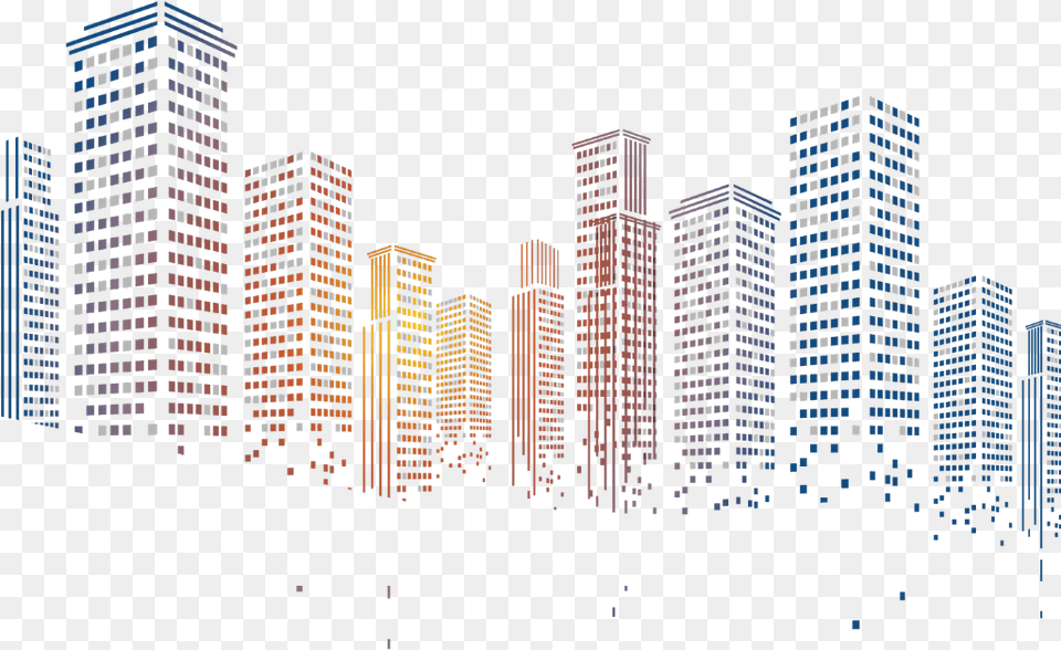 Transparent Futuristic City Clipart Transparent Background Building, Urban, Metropolis, Tower, Housing Png Image